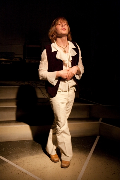 Brian (AaRon Snook) tells his story to the audience Photo