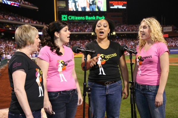 Photo Flash: Cast of RESPECT Sings At The Phillies Game Image