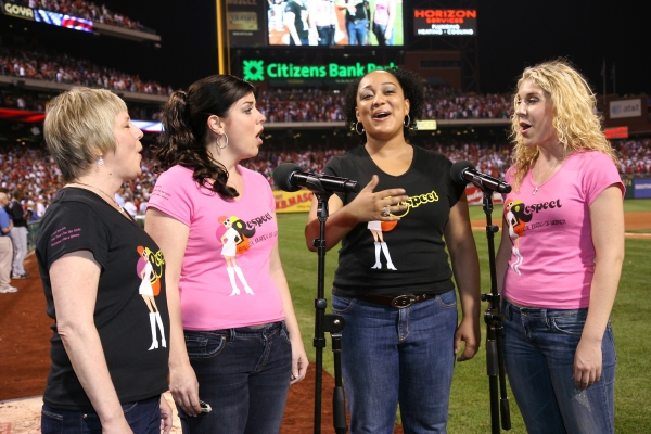Photo Flash: Cast of RESPECT Sings At The Phillies Game Image