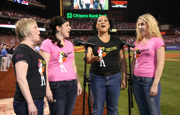 Photo Flash: Cast of RESPECT Sings At The Phillies Game Image