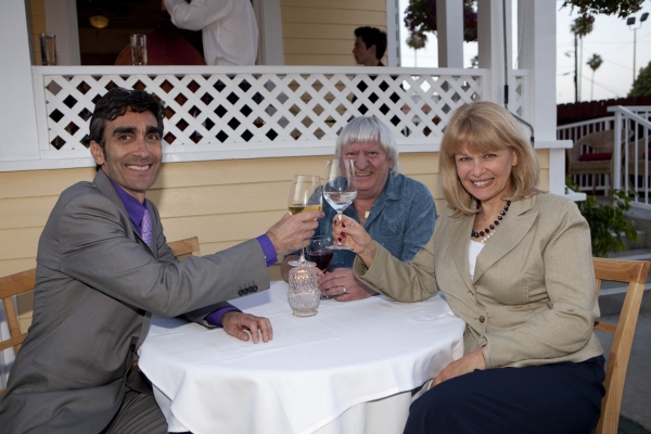 Richard Falzone, Ben Lanzarone and Ilene Graff offer a toast Photo