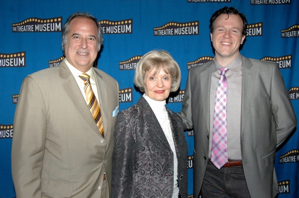 Stewart F. Lane, Helen M. Guditis, and Aaron Gandy (Musical Director of tonight's show) at 