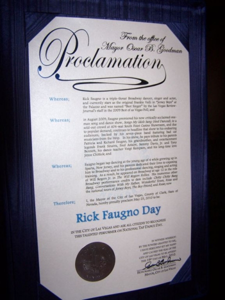 Photo Flash: Rick Faugno Day In Las Vegas 