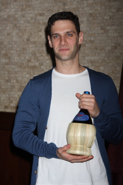 Justin Bartha with Tony's Chianti Wine Photo