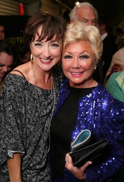 Carmen Cusack (L) (Nellie on stage) and actress Mitzi Gaynor Photo