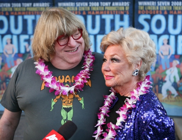 Bruce Vilanch (L) poses with Mitzi Gaynor Photo