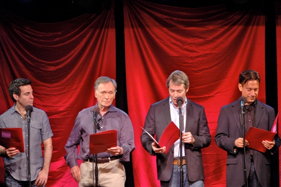 Mario Cantone, Dick Cavett, Matthew Broderick and Eugene Pack Photo