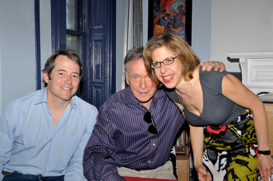 Matthew Broderick, Dick Cavett and Jackie Hoffman Photo