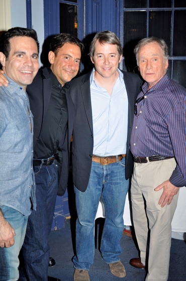Mario Cantone, Eugene Pack, Matthew Broderick and Dick Cavett Photo