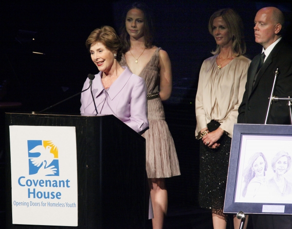 Former First Lady Laura Bush, Barbara Bush, Priscilla 'Bo' Marconi and Kevin Ryan Photo