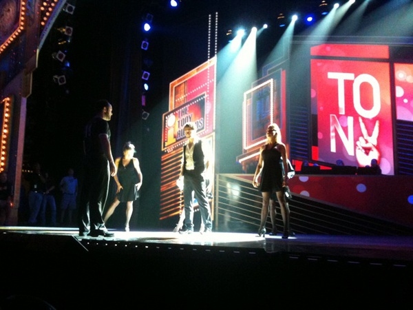 Photos: GLEE's Michele & Morrison Rehearse For Tony Awards Image