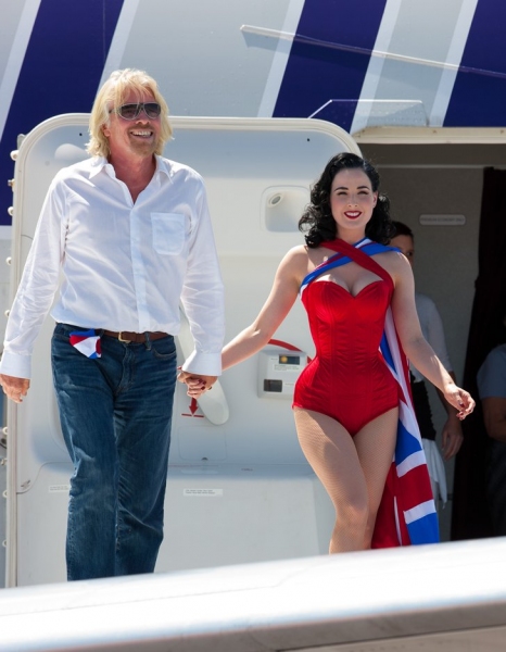 Photo Coverage: Dita Von Teese Unveils New Las Vegas Virgin Atlantic Plane 