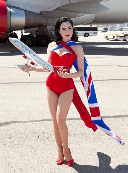 Photo Coverage: Dita Von Teese Unveils New Las Vegas Virgin Atlantic Plane Image