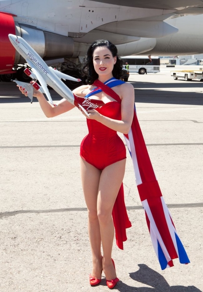 Photo Coverage: Dita Von Teese Unveils New Las Vegas Virgin Atlantic Plane Image