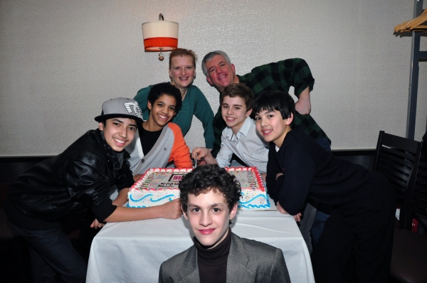 Trent Kowalik, Dayton Tavares, Liam Redhead, Kate Hennig, Gregory Jbara, Michael Dame Photo