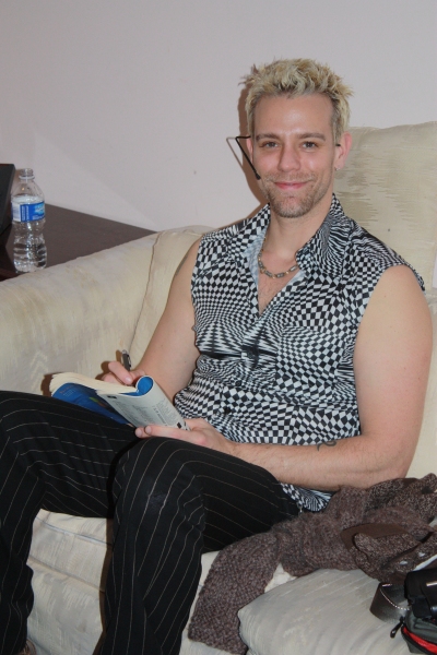 Adam Pascal hard at work - no rest for the weary
 Photo