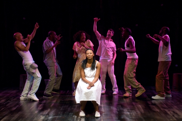 Alana Arenas (center) and the cast of Steppenwolf's The Brother/Sister Plays  Photo