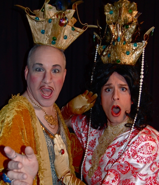 Ed Jones as the perverted Emperor Justinian and Danny Taylor as Empress Theodora in 