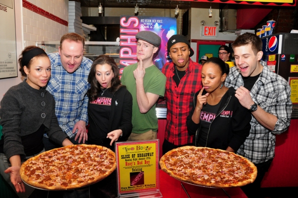 Photo Coverage: 'A Slice of Broadway' Honors MEMPHIS with 'Huey's Bad Boy' Pizza Image