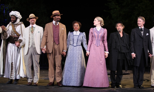 Jesse L. Martin, Lily Rabe and the cast of The Merchant of Venice Photo