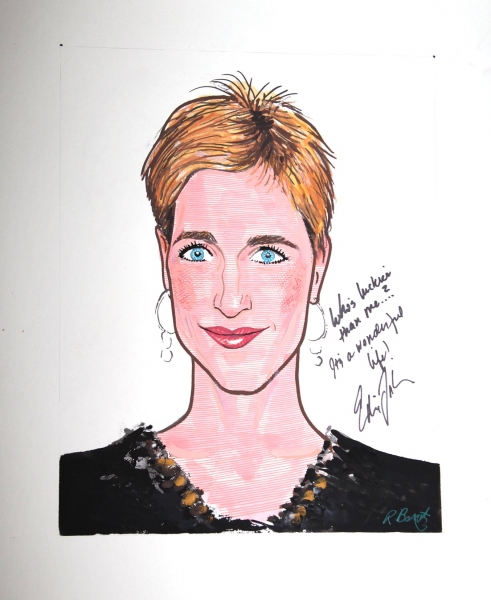 Photo Coverage: Edie Falco Receives Sardi's Caricature Image