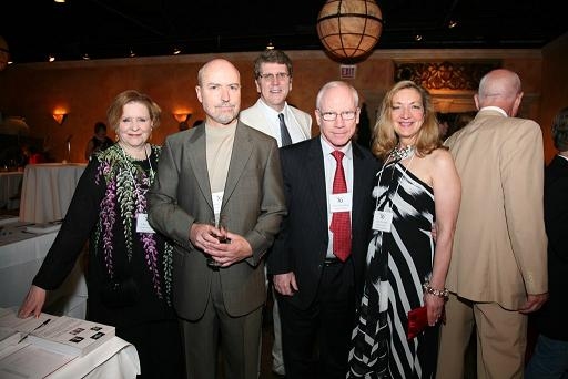 Resident Playwrights Cherly Coons, Roger Rueff and Robert Koon with board president N Photo