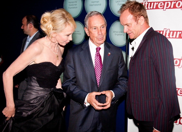 Trudie Styler, Mayor Michael Bloomberg, and Sting Photo