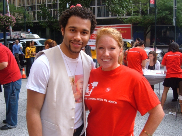 Photo Flash: Corbin Bleu Gets Swabbed For DKMS Image