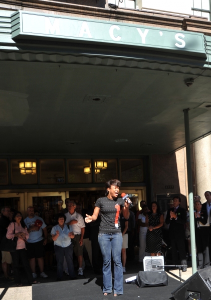 Photo Flash: AMERICAN IDIOT'S Christina Sajous Sings At Macy's Herald Square Image