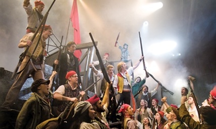 Alistair Brammer and Killian Donnelly with LES MISERABLES Company Photo