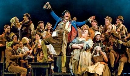 Martin Ball and Lorainne Bruce with LES MISERABLES Company Photo