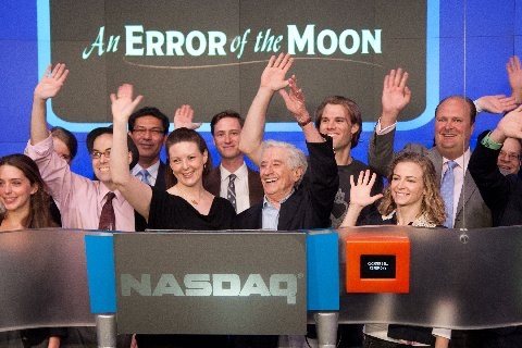 Photo Flash: AN ERROR OF THE MOON Rings NASDAQ Bell Image