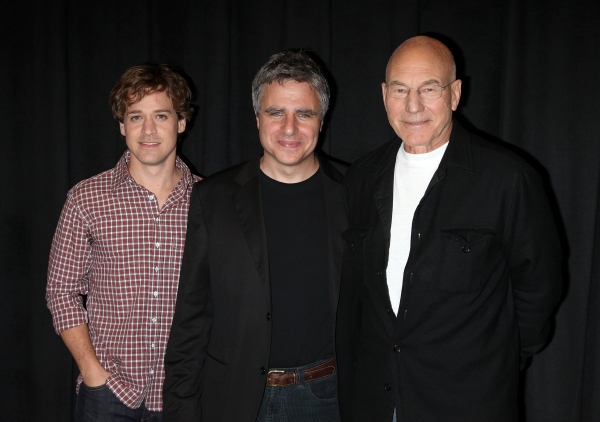 T.R. Knight, Neil Pepe (Director) & Patrick Stewart Photo