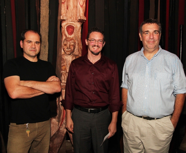 Director Alfred Preisser, author Christopher Stokes and playwright Jeff Cohen Photo