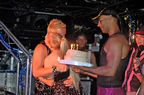 Cake time-Robb Sherman surprises Marty Thomas and Aubrey Mae Davis Photo