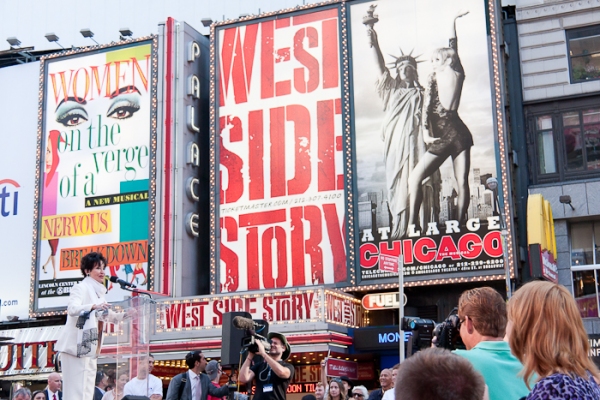 Chita Rivera beneath two shows she originally opened Photo