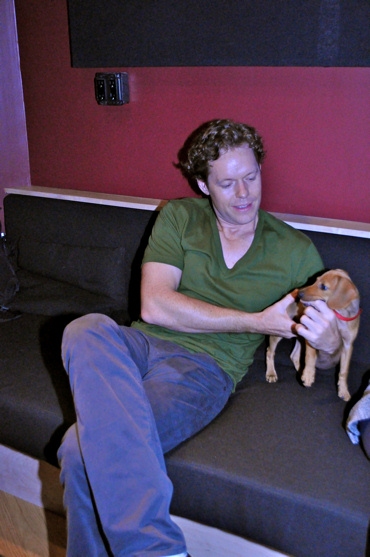 Gavin Lodge and our mascot for this recording "George" Photo