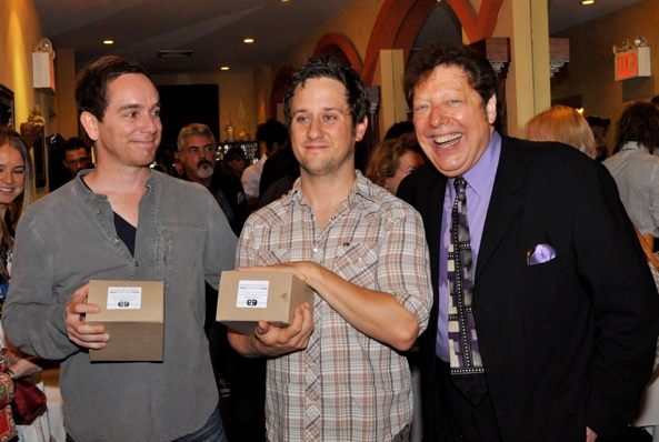 Sam Breslin Wright, Christopher Fitzgerald and Robert R. Blume Photo