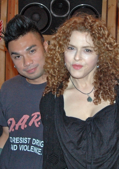 Andros Rodriguez and Bernadette Peters Photo