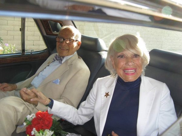 Harry Kullijian and Carol Channing arrive and depart in Rolls-Royce style Photo