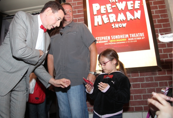 Pee-wee Herman and his littlest fan Photo