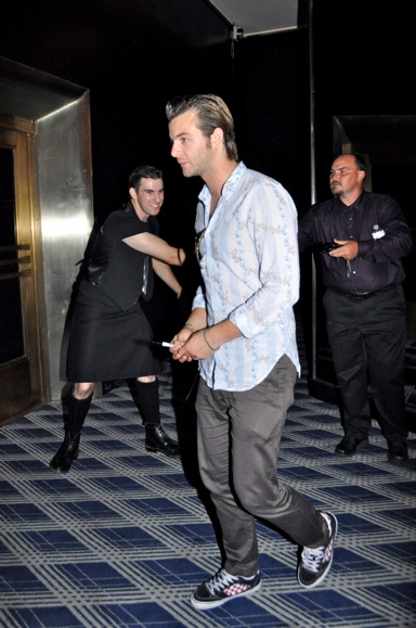 Keith Harkin heads out to the tables to meet the fans Photo