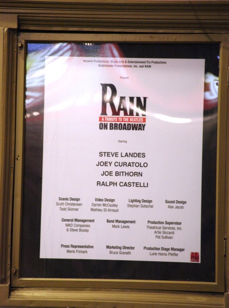 Photo Coverage: UP ON THE MARQUEE: RAIN Image