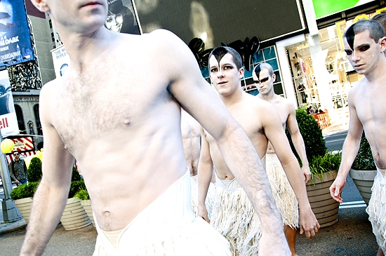 Photo Coverage: Matthew Bourne's Male Swans Flock To Times Square Image