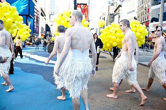 Photo Coverage: Matthew Bourne's Male Swans Flock To Times Square 