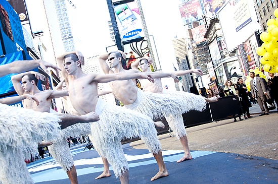 Photo Coverage: Matthew Bourne's Male Swans Flock To Times Square Image