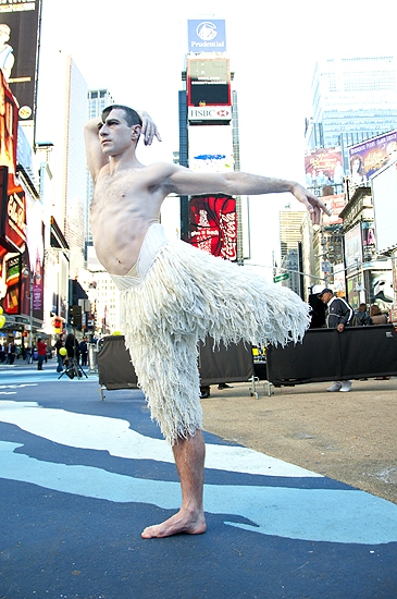 Photo Coverage: Matthew Bourne's Male Swans Flock To Times Square Image
