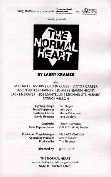 Photo Coverage: THE NORMAL HEART Curtain Call Image