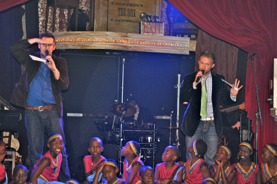 Ben Cameron and Marty Thomas with The African Children's Choir  Photo
