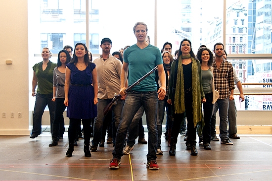 Jeremy Hays leads the LES MISERABLES Tour cast in "One Day More" Photo